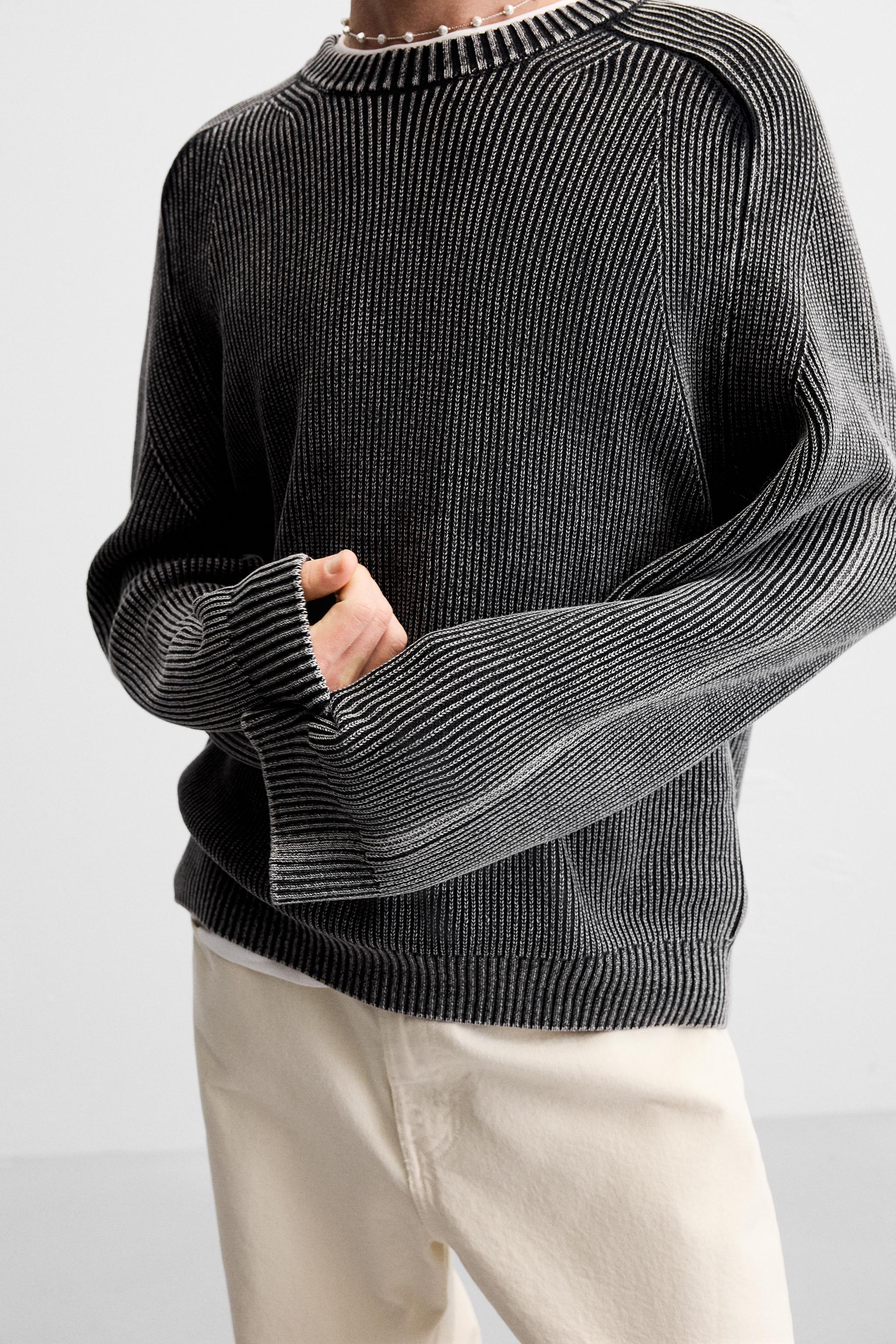 WASHED TEXTURED SWEATER Product Image