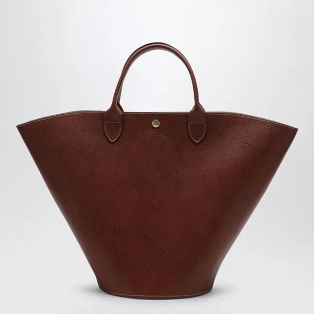 LONGCHAMP Women's Ãpure Xl Smooth Leather Tote Bag In Brown Product Image