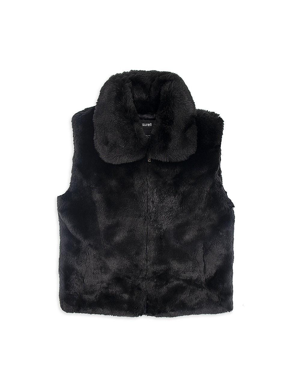 Womens Faux Fur Zip-Up Vest product image