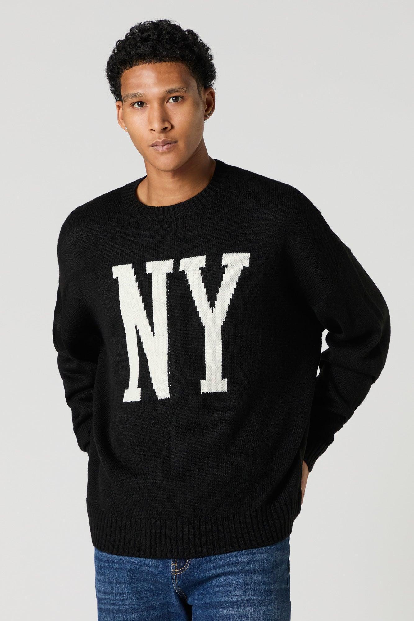 NY Jacquard Knit Relaxed Sweater Male Product Image