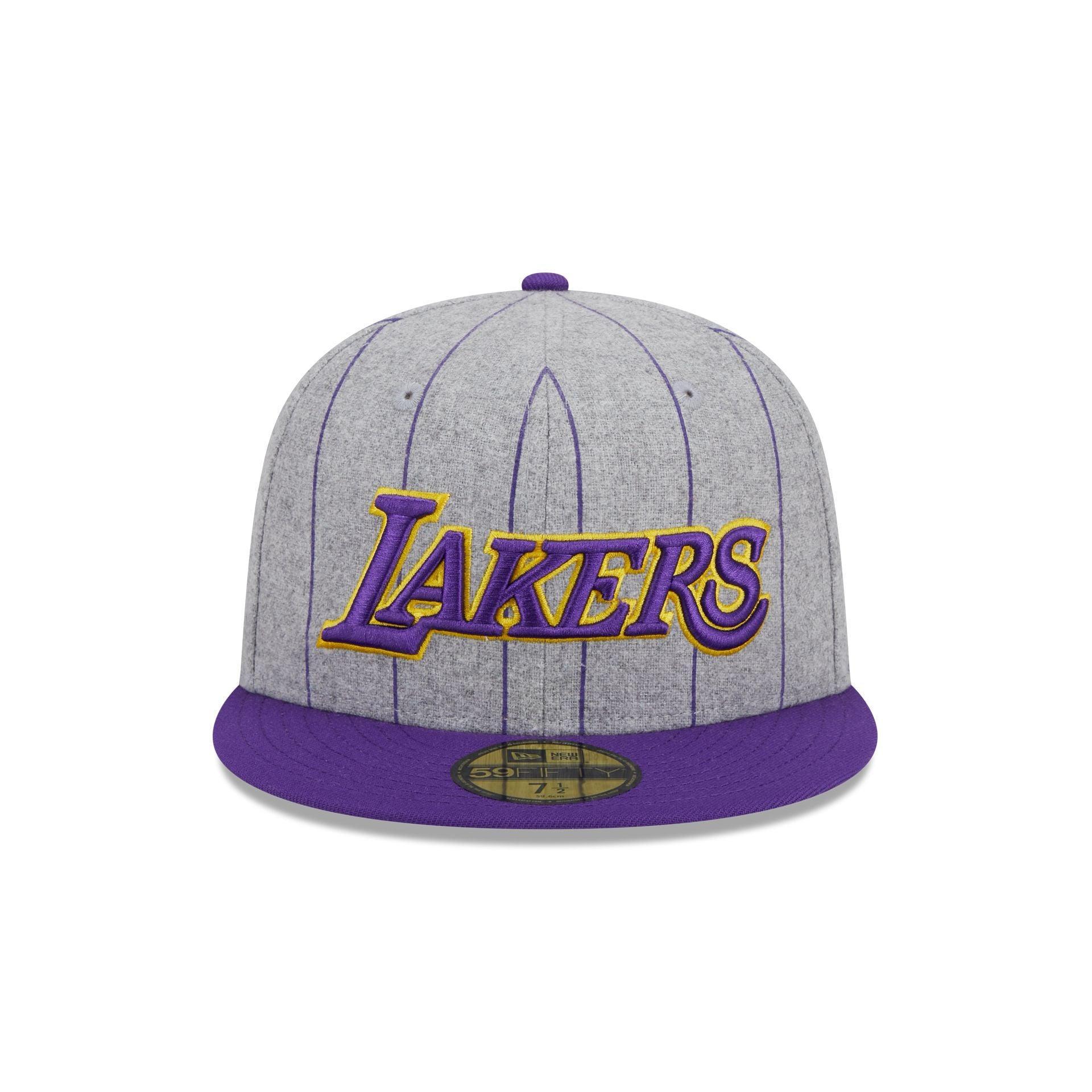 Los Angeles Lakers Heather Pinstripe 59FIFTY Fitted Hat Male Product Image