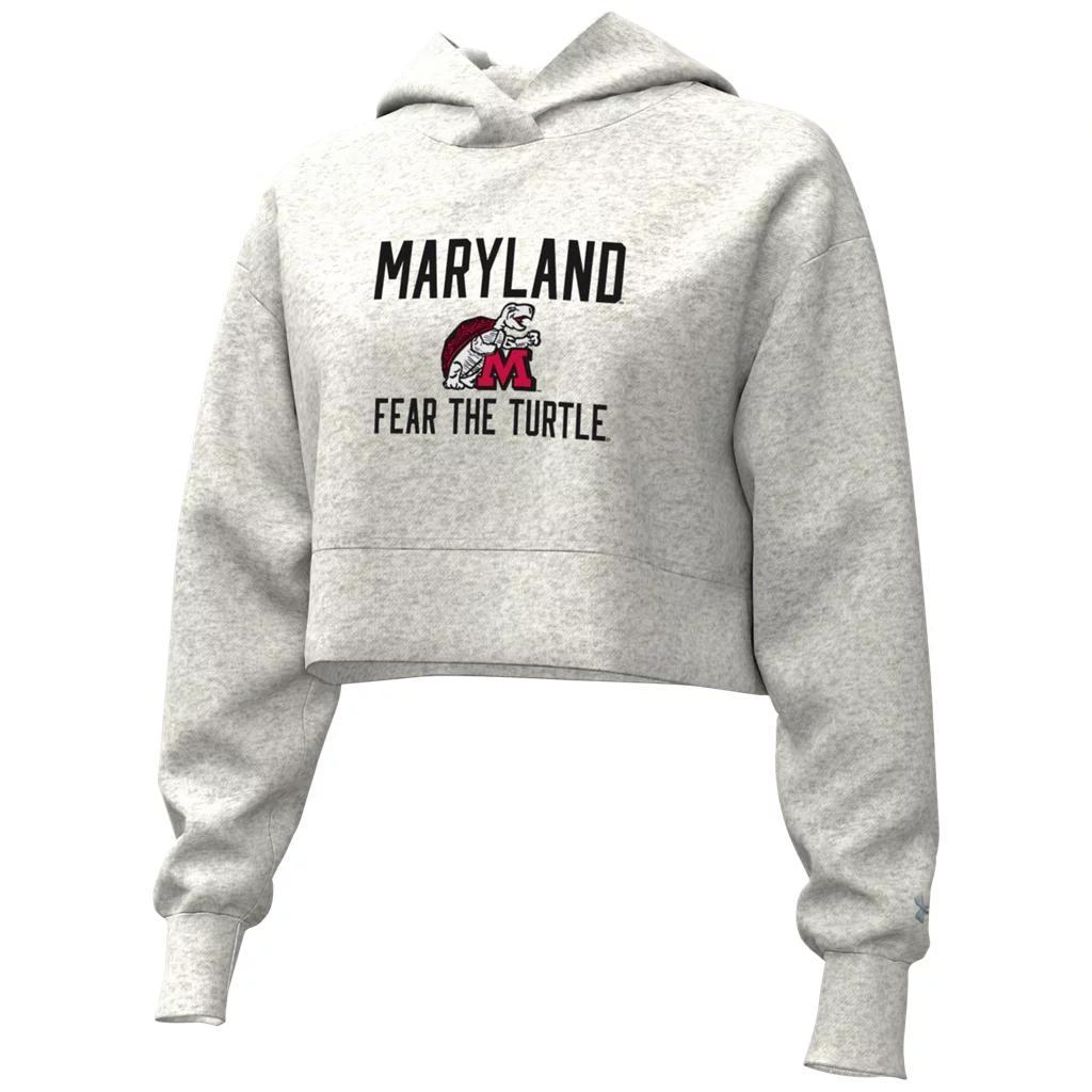 Women's UA Rival Fleece Collegiate Cropped Hoodie Product Image