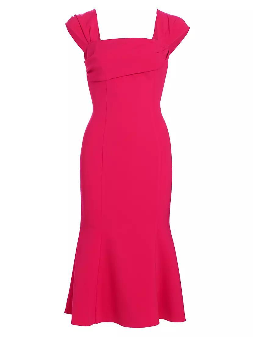 Squareneck Trumpet Midi-Dress Product Image