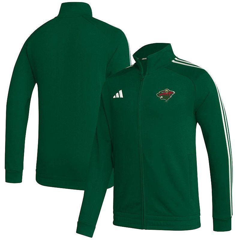 Mens adidas Minnesota Wild Raglan Full-Zip Track Jacket Product Image