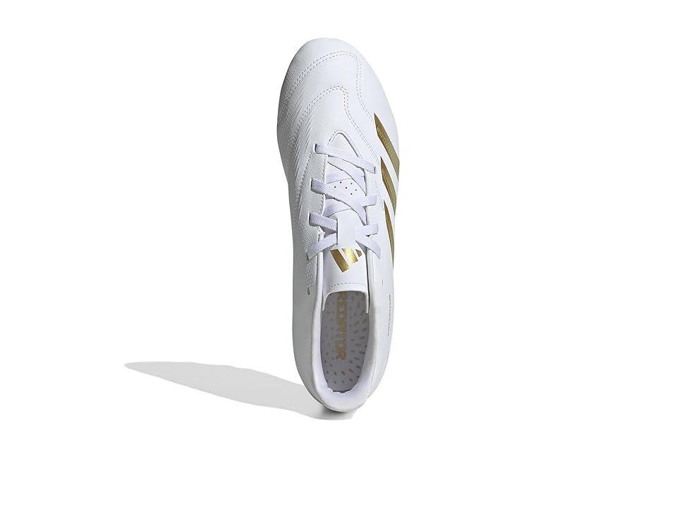 adidas Predator Club Football Boots Flexible Ground Gold Metallic/White) Men's Soccer Shoes Product Image