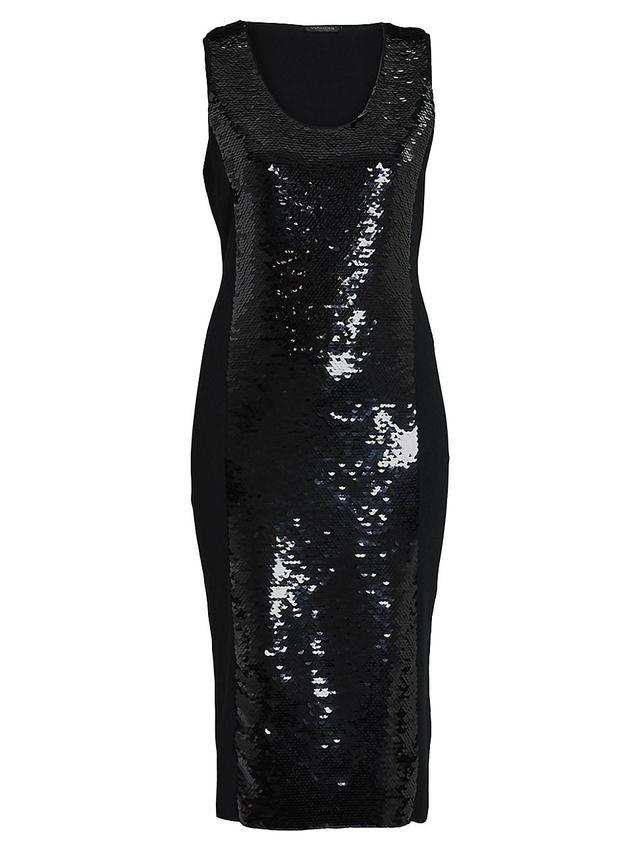 Womens Marina Rinaldi Gioiello Sequin Bodycon Dress in Black Product Image