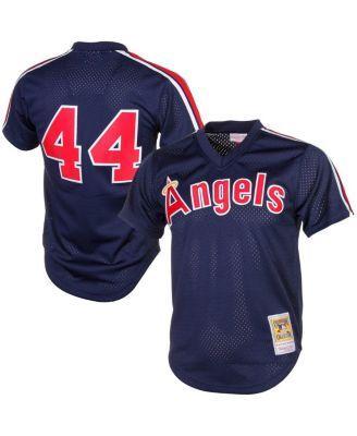 Mens Mitchell & Ness Reggie Jackson Navy California Angels Cooperstown Mesh Batting Practice Jersey - Navy Product Image