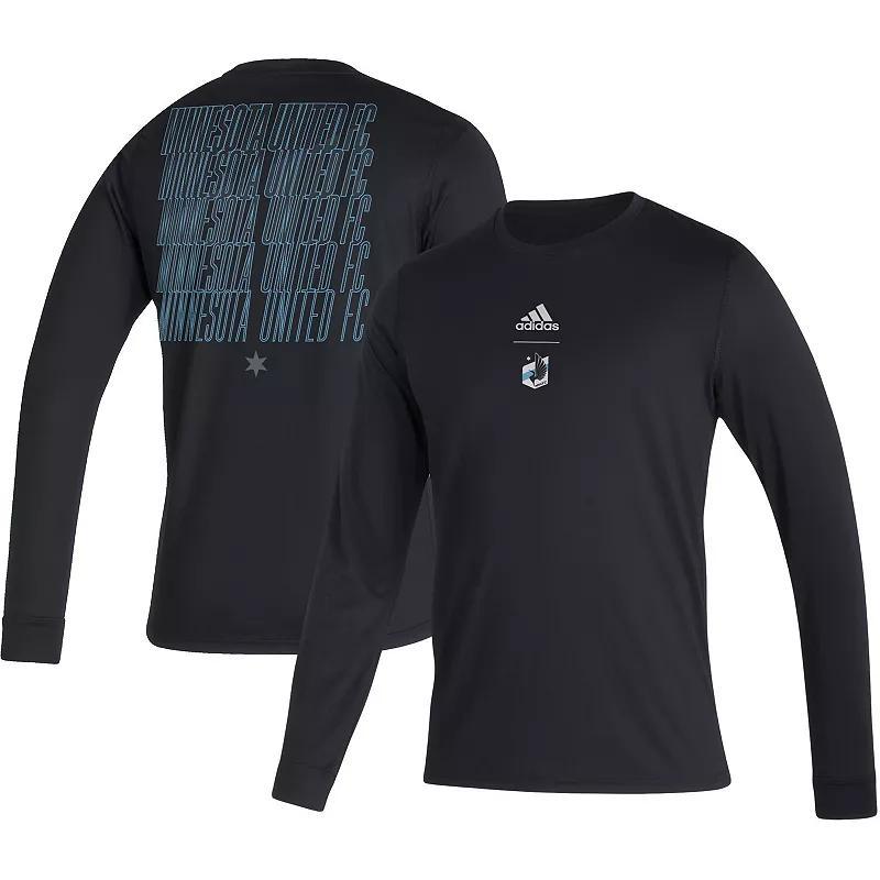 Mens adidas Black Minnesota United FC Club Long Sleeve T-Shirt Product Image