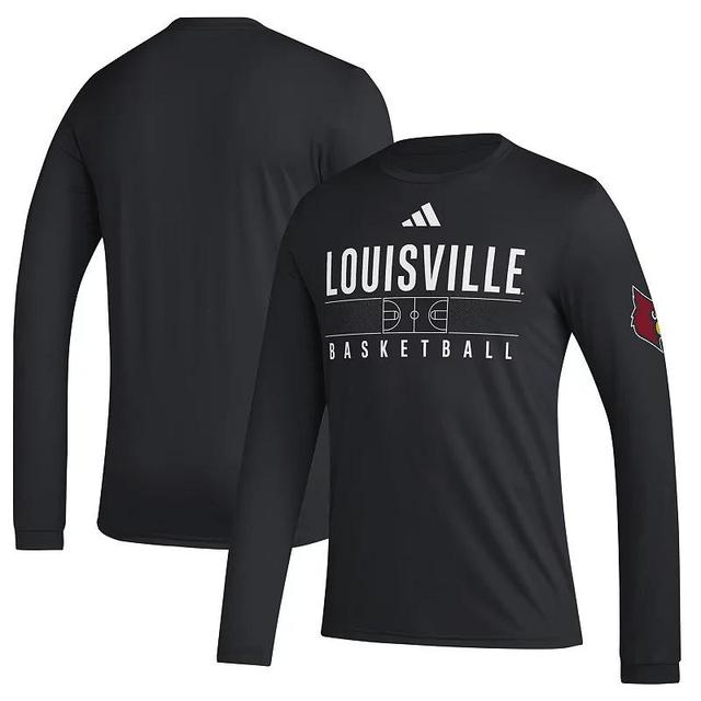 Mens adidas Louisville Cardinals Practice Basketball Pregame AEROREADY Long Sleeve T-Shirt Product Image