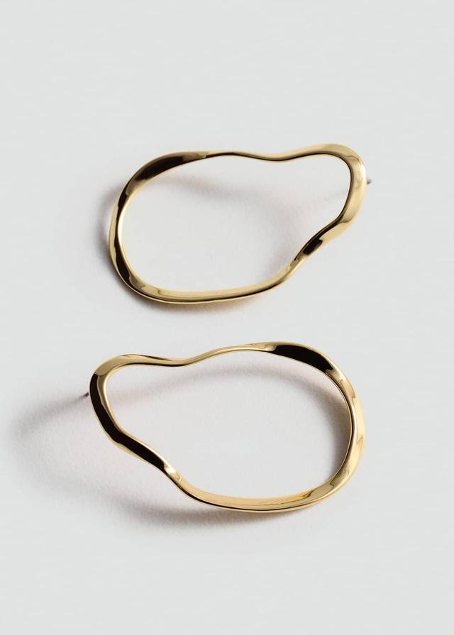 MANGO - Irregular oval earrings - One size - Women Product Image