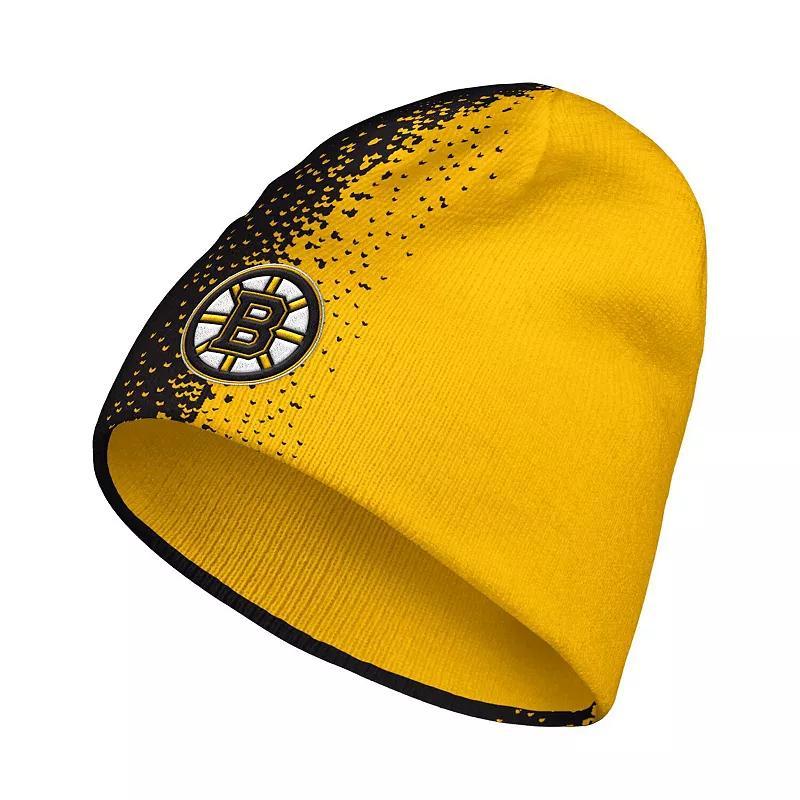 Mens adidas Black Boston Bruins Split Knit Hat - Black Product Image