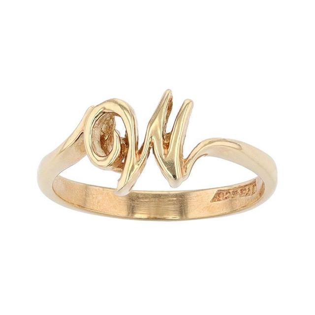 Traditions Jewelry Company 18k Gold Over Sterling Silver Initial Ring, Womens Product Image