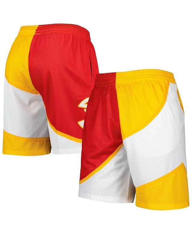 Mens Mitchell & Ness Red Atlanta Hawks Hardwood Classics 1986 Split Swingman Shorts - Red Product Image