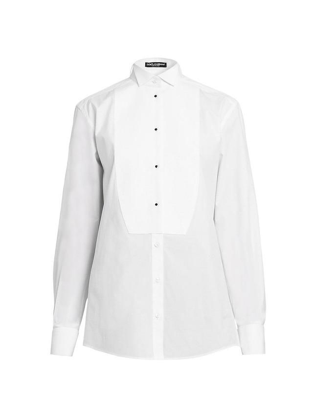 Womens Poplin Tuxedo Blouse Product Image