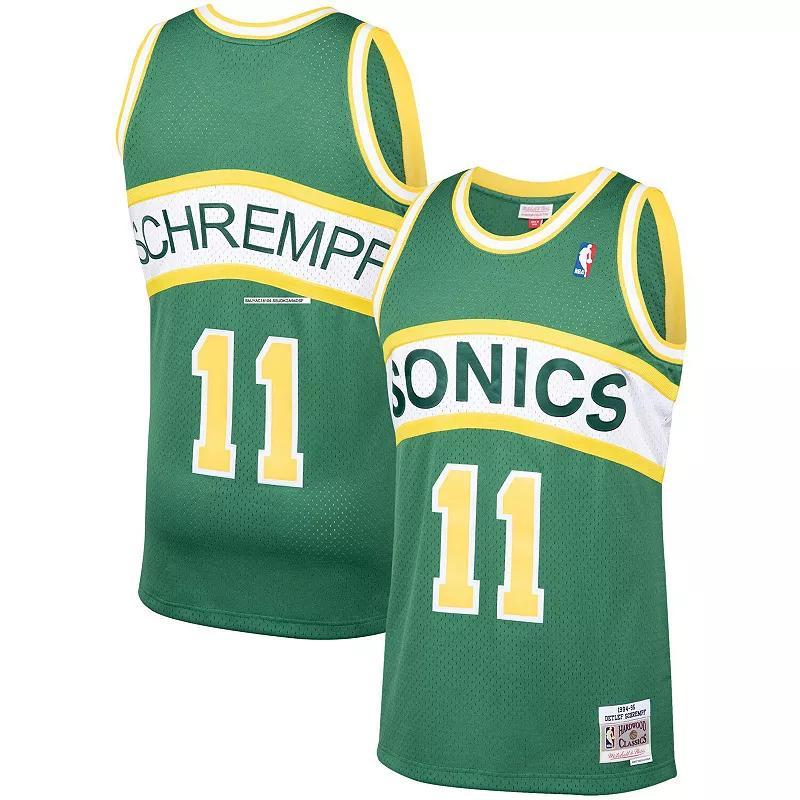 Mens Mitchell & Ness Detlef Schrempf Green Seattle SuperSonics 1994-95 Hardwood Classics Swingman Player Jersey - Green Product Image