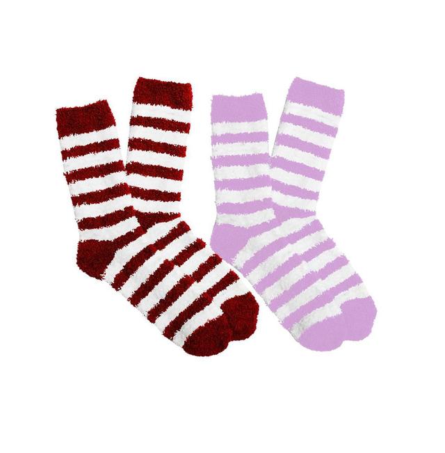 Stems Womens Striped Cozy Socks Two Pack Product Image