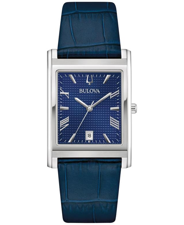 Bulova Mens Sutton Blue Leather Strap Watch 29mm Product Image