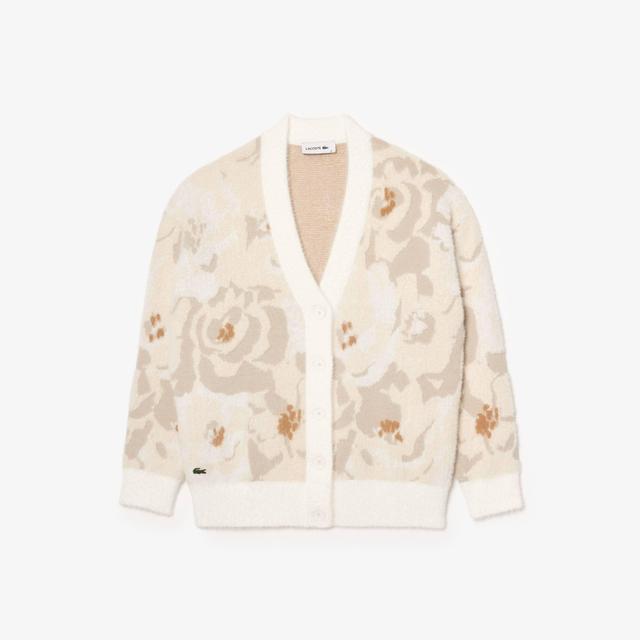 Jacquard Intarsia Floral Cardigan Product Image