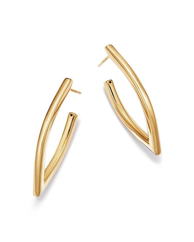 Bloomingdales V-Shape Hoop Earrings in 14K Yellow Gold - 100% Exclusive Product Image