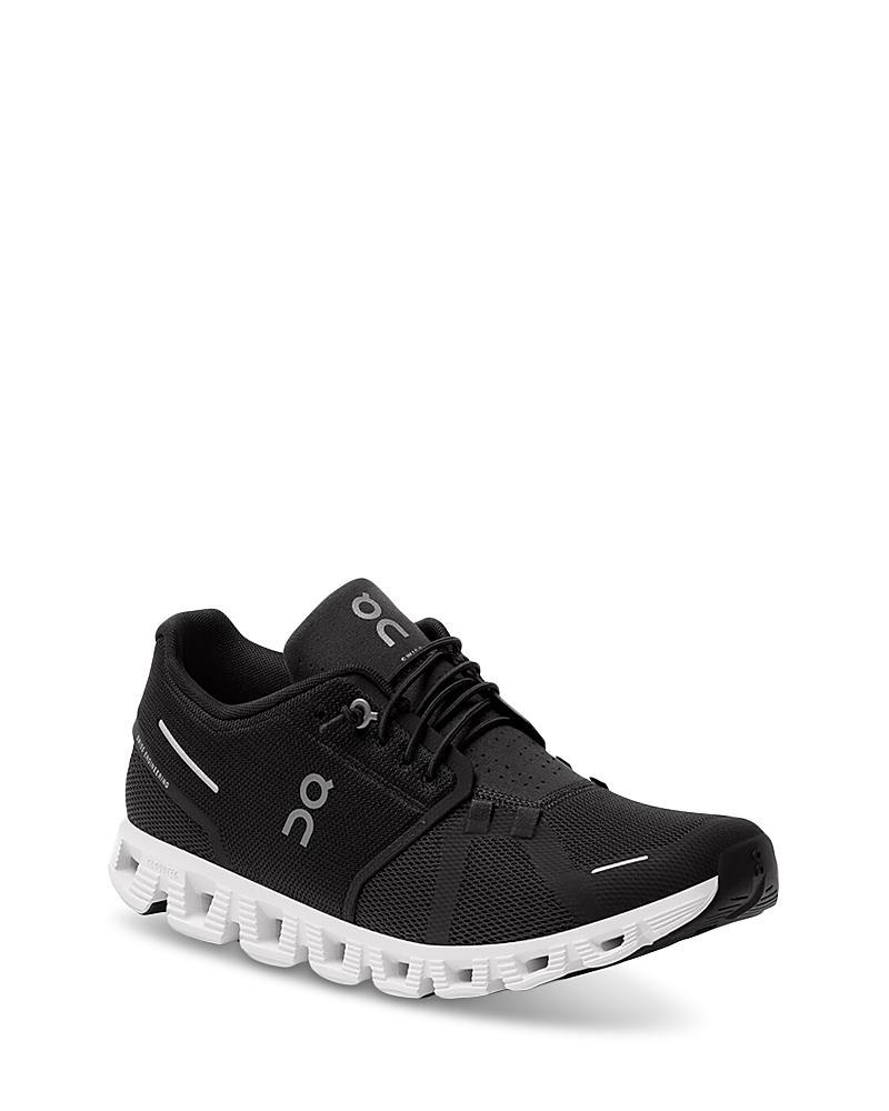 On Mens Cloud 5 Low Top Sneakers in Black/White Product Image