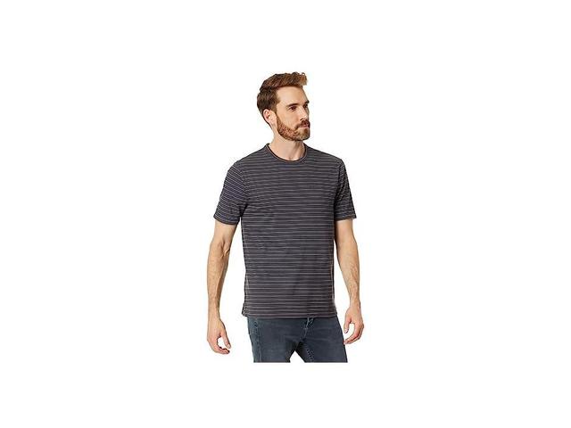 Vince Garment Dye Fleck Stripe Short Sleeve Crew (Washed ) Men's Clothing Product Image