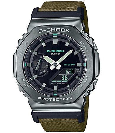 G-Shock Mens Ana-Digi Green Fabric Strap Watch Product Image