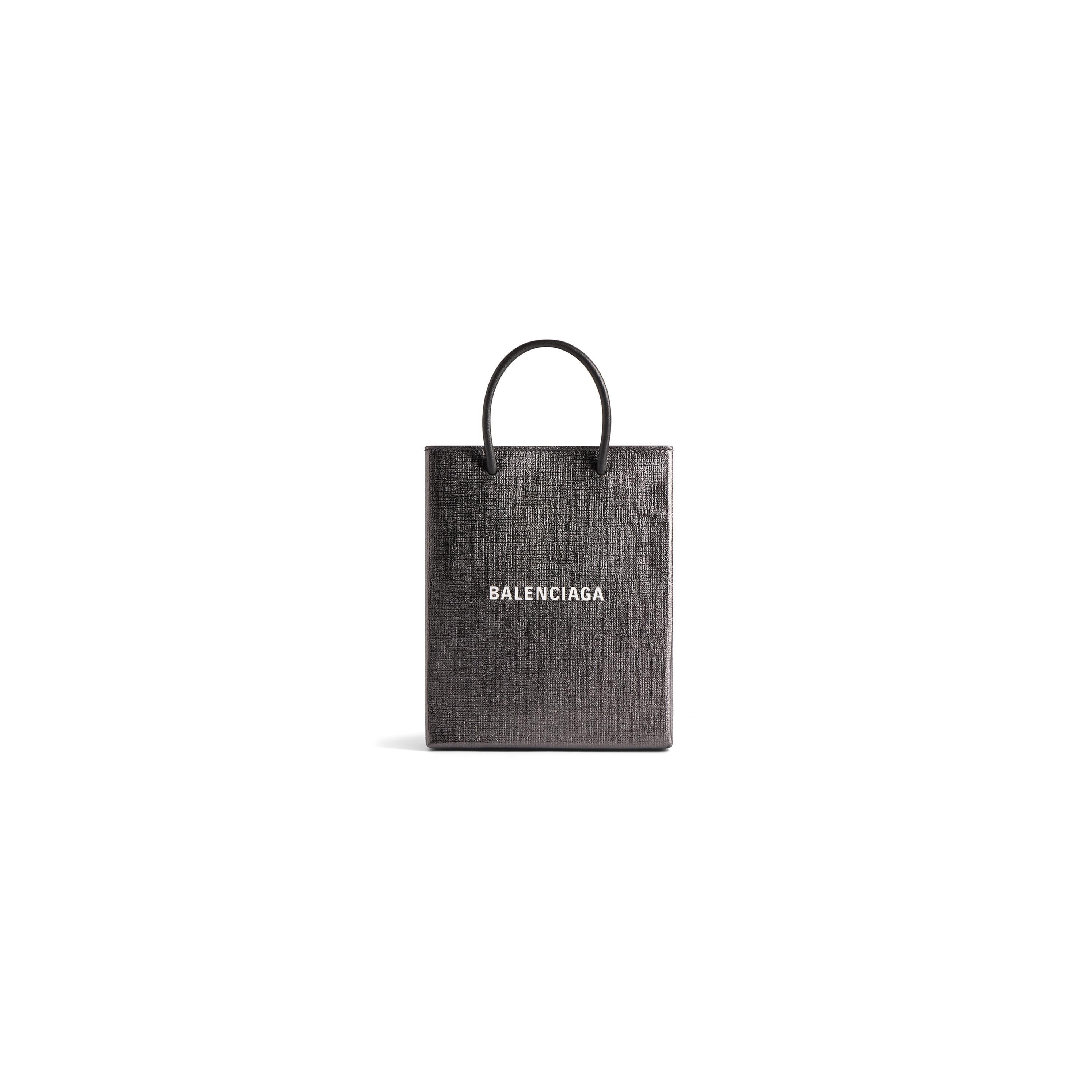 Women's Large Shopping Bag Metallized in Metalic Grey Product Image