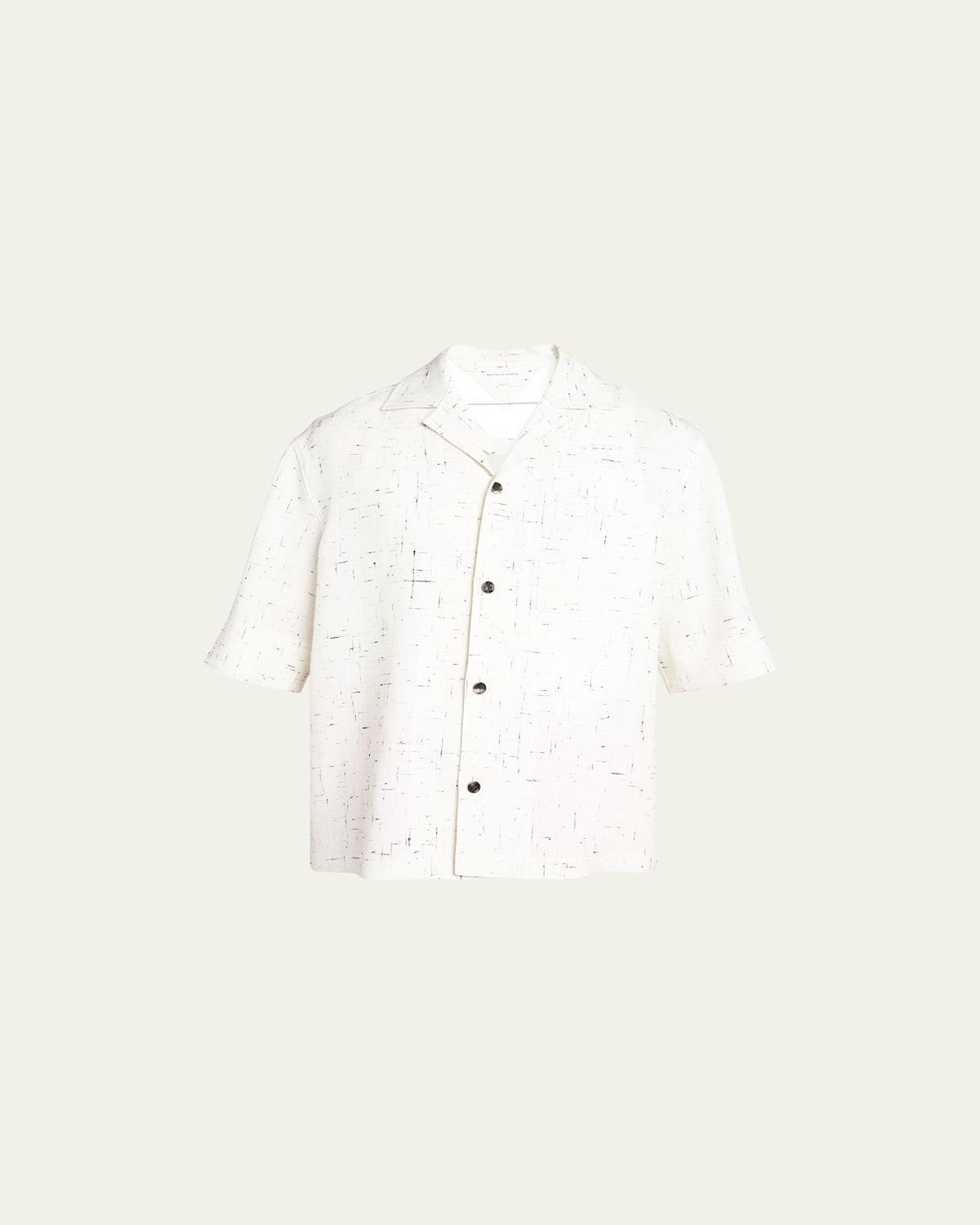 Mens Crisscross Viscose Camp Shirt Product Image