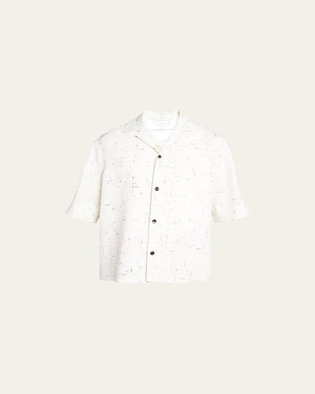 Mens Crisscross Viscose Camp Shirt Product Image