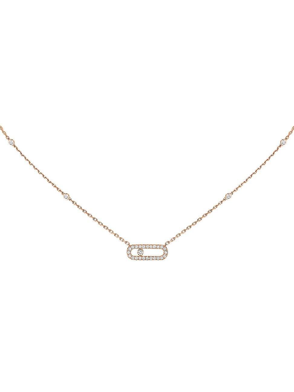 Womens Move Uno 18K Rose Gold & Diamond Pendant Necklace Product Image