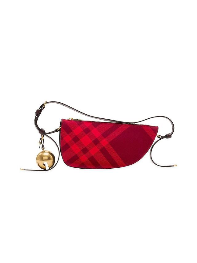 burberry Mini Shield Check Shoulder Bag Product Image