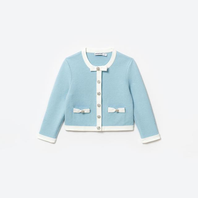 Blue Knit Cardigan Product Image