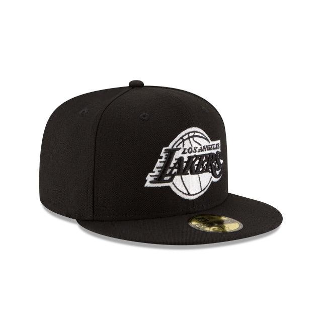 Los Angeles Lakers Black & White 59FIFTY Fitted Hat Male Product Image