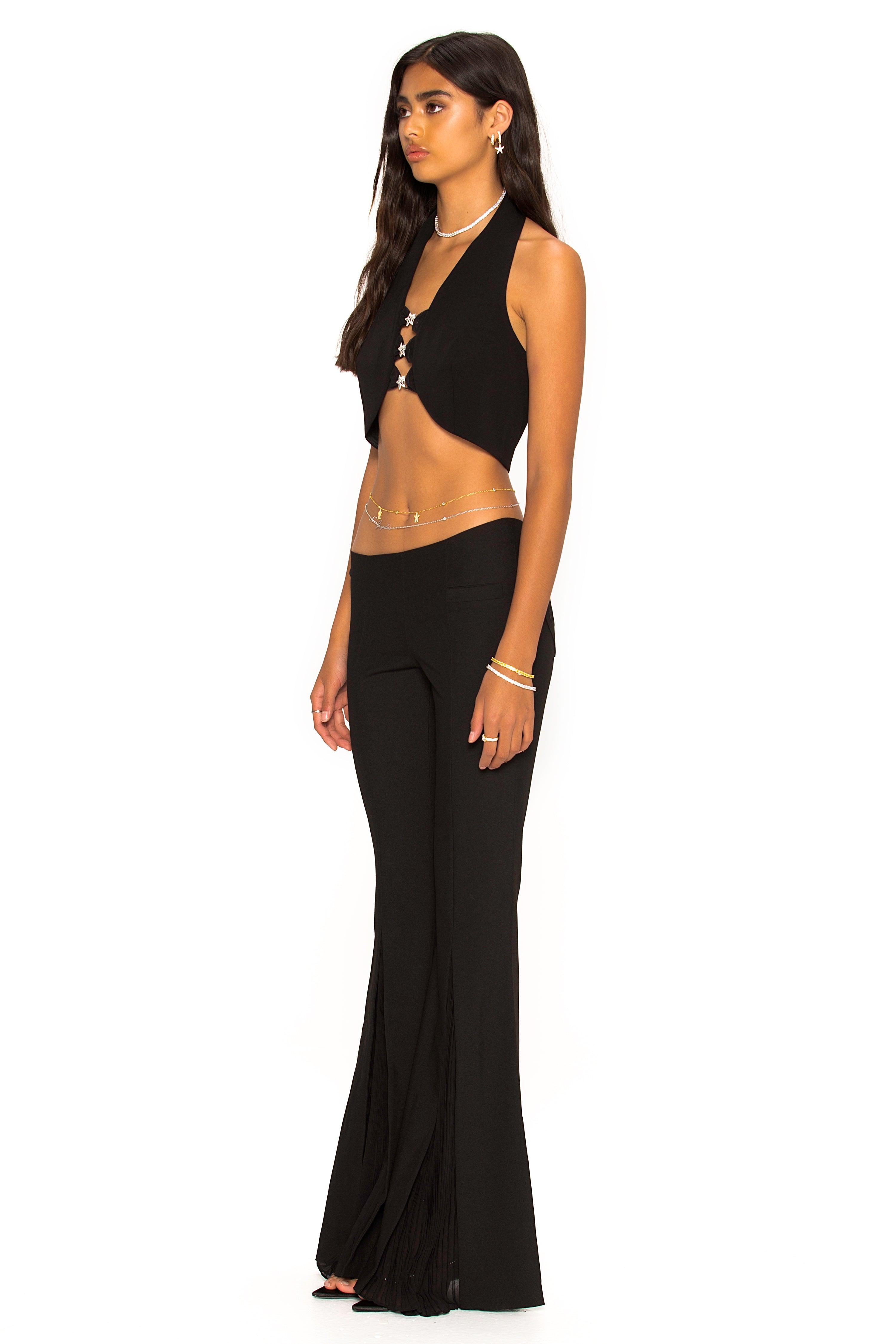 Bianca Crop Top (Black) Product Image