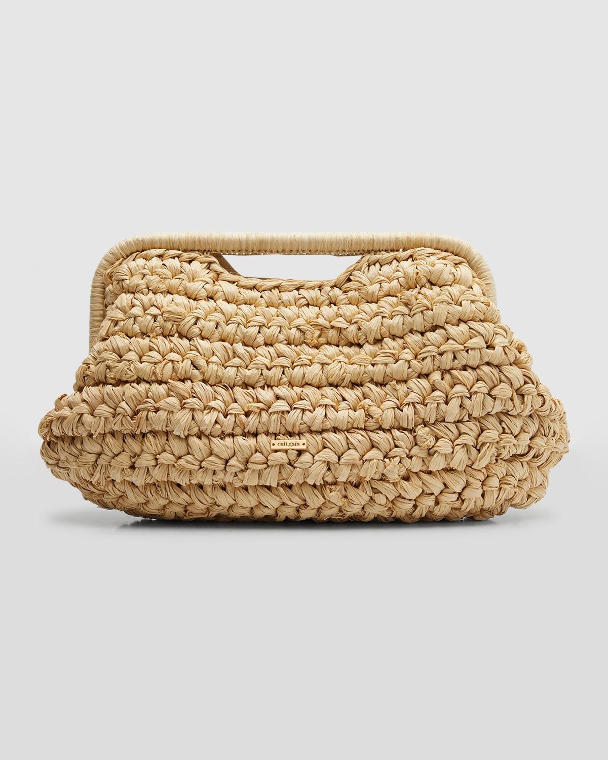 Womens Aurora Raffia Clutch Product Image