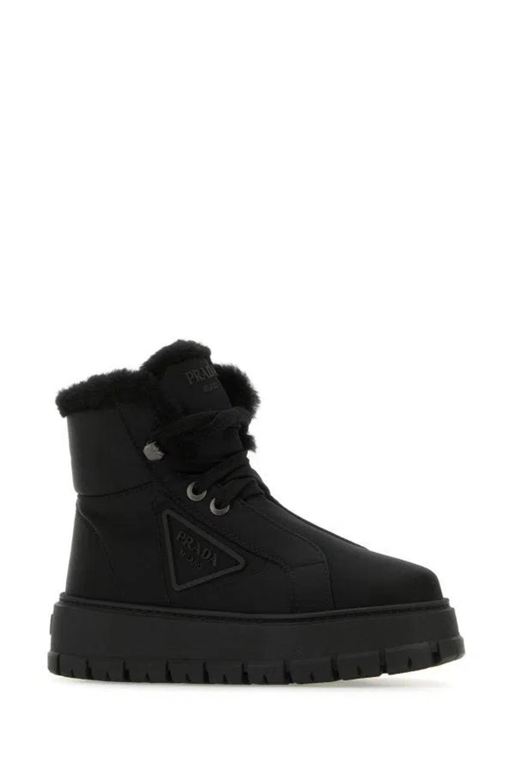 Black Re-nylon Ankle Boots Product Image