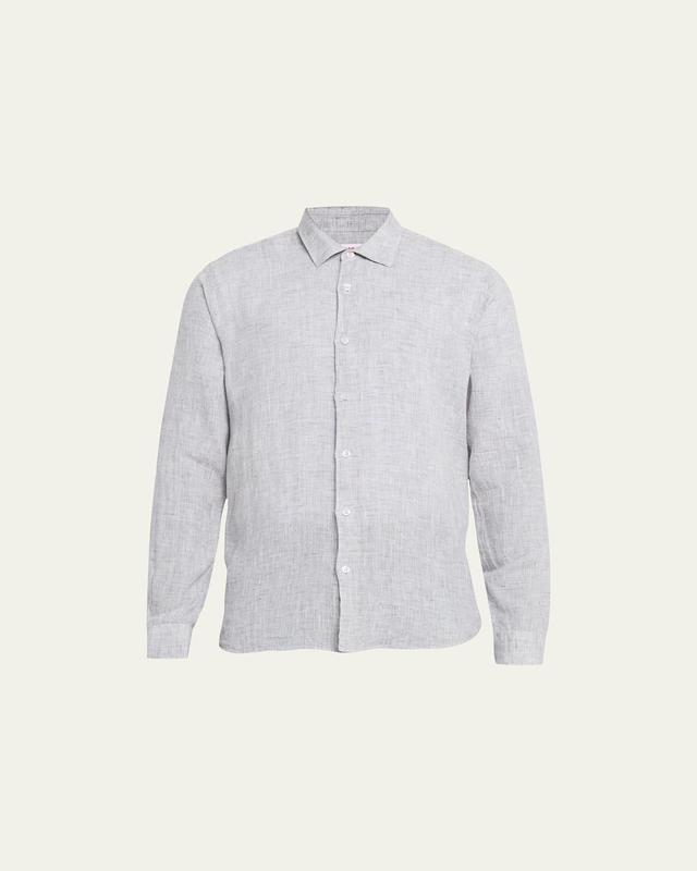 Mens Linen Button-Down Shirt Product Image