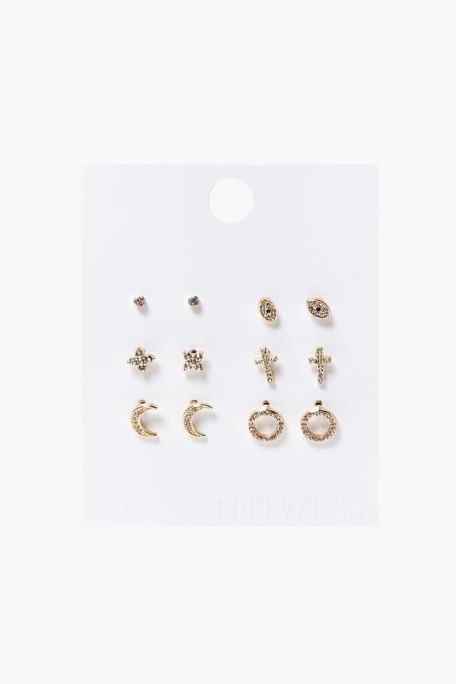 Rhinestone Crescent Moon Charm Set | Forever 21 Product Image