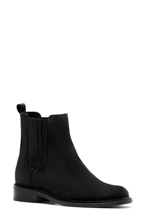 LA CANADIENNE Seraphina Suede Chelsea Ankle Booties In Black Product Image