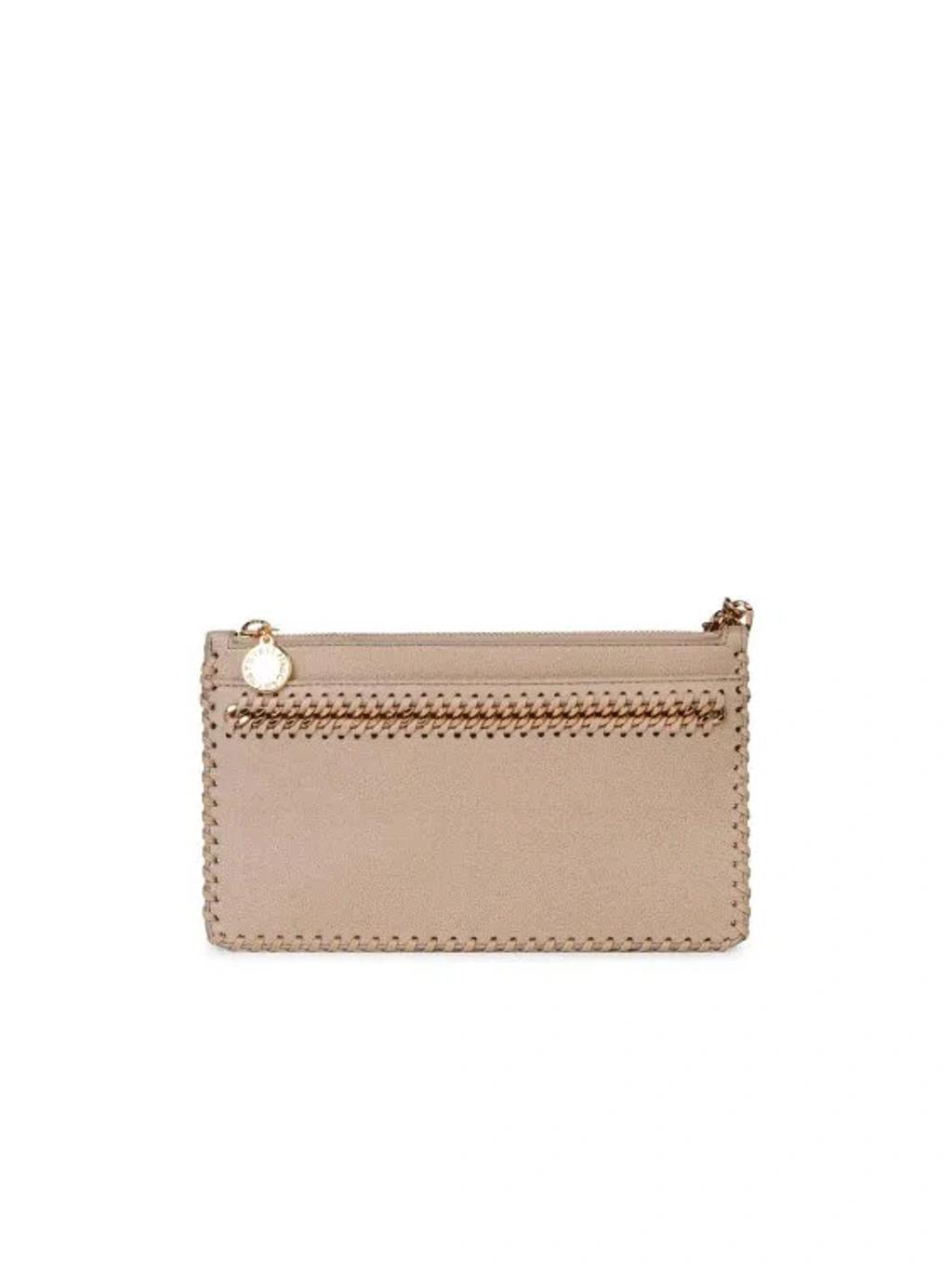 Falabella' Mini Clutch Bag In Cream Recycled Polyester In Neutrals Product Image