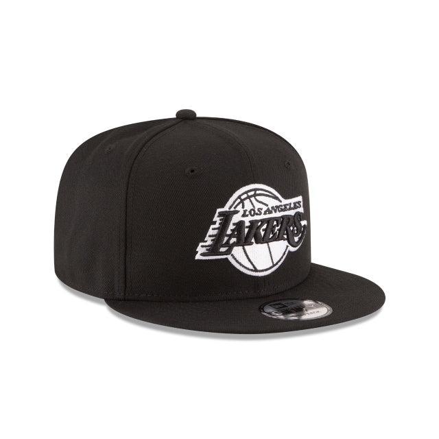 Los Angeles Lakers Basic Black 9FIFTY Snapback Hat Male Product Image