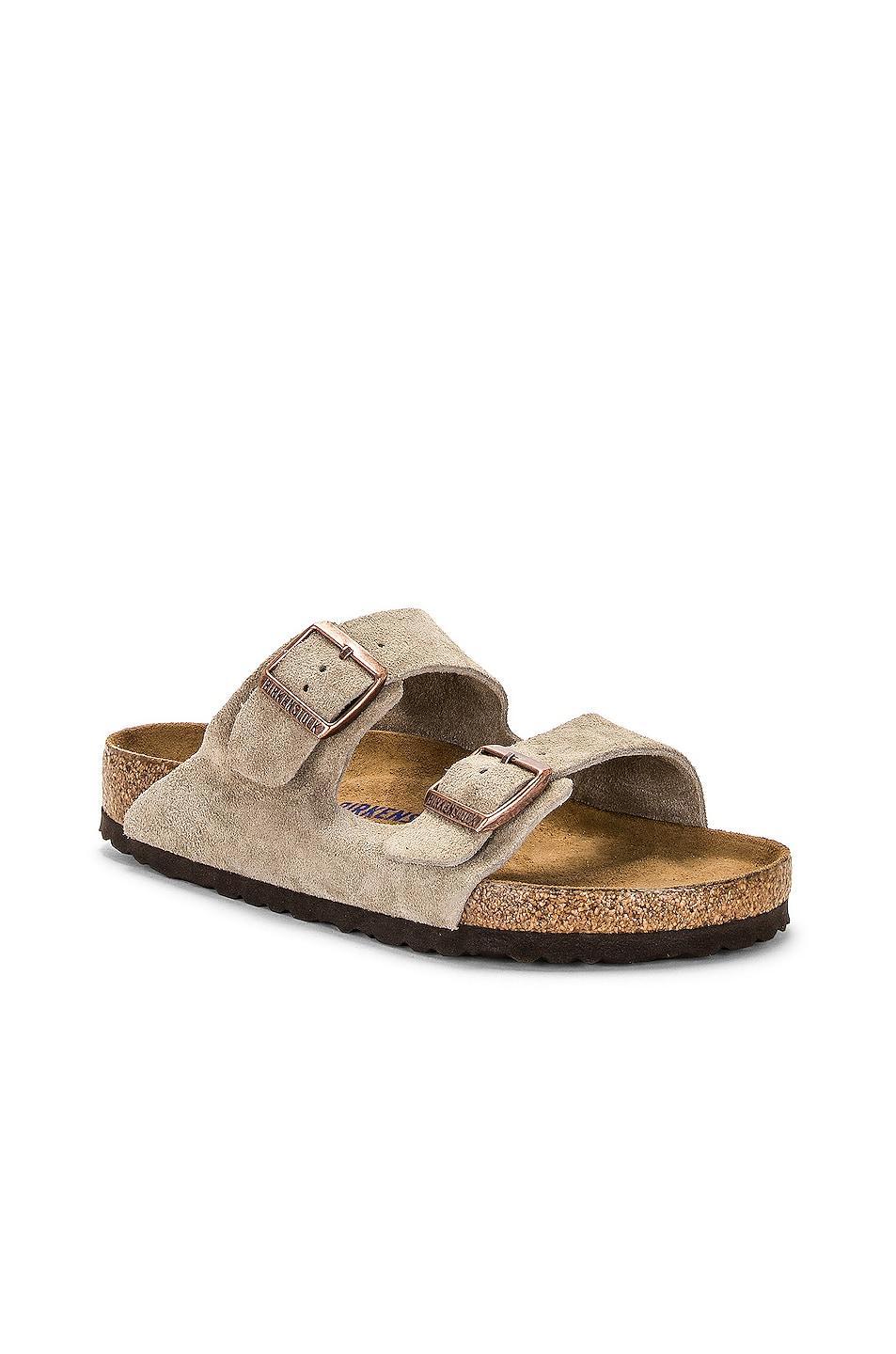 BIRKENSTOCK Arizona Soft Footbed in Taupe - Brown. Size 43 (also in 41, 42, 44). Product Image