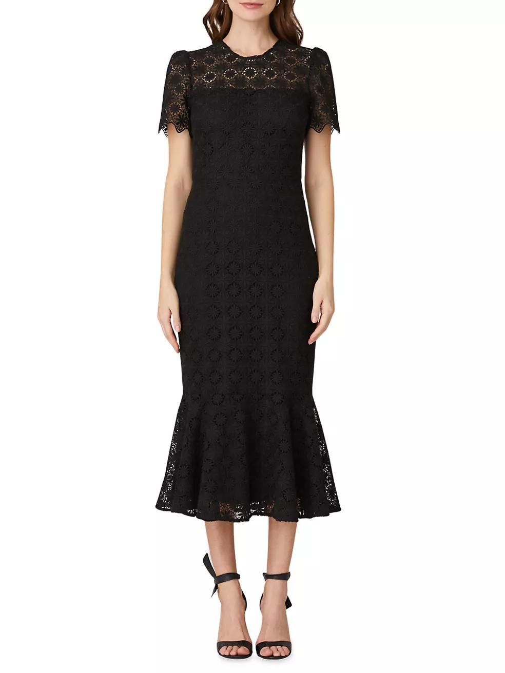 Darcy Floral Lace Midi-Dress Product Image