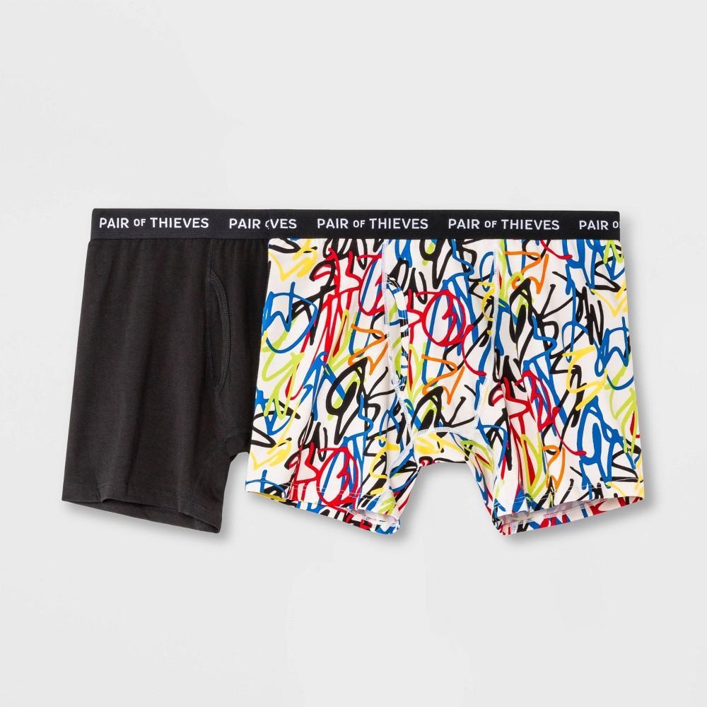 Pair of Thieves Mens 2pk Super Soft Abstract Scribble Boxer Briefs - XL Product Image