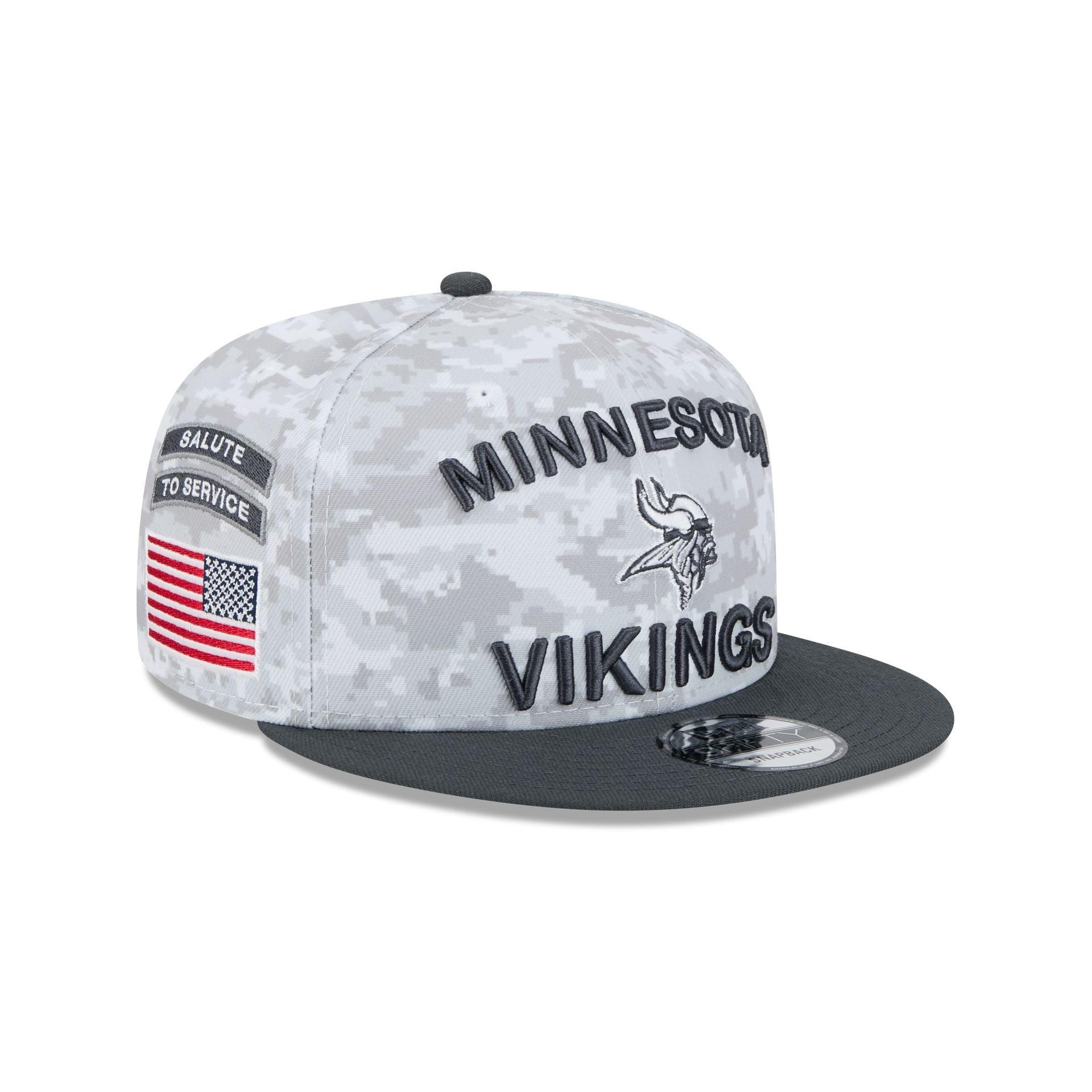 Minnesota Vikings 2024 Salute to Service 9FIFTY Snapback Hat Male Product Image