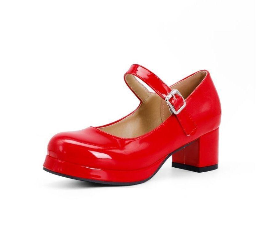 Block-Heel Patent Mary Jane Shoes Product Image