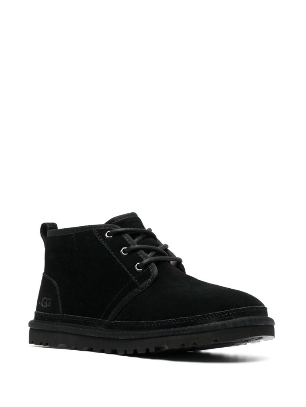 UGG Neumel Logo-debossed Suede Chukka Boots In Black Product Image