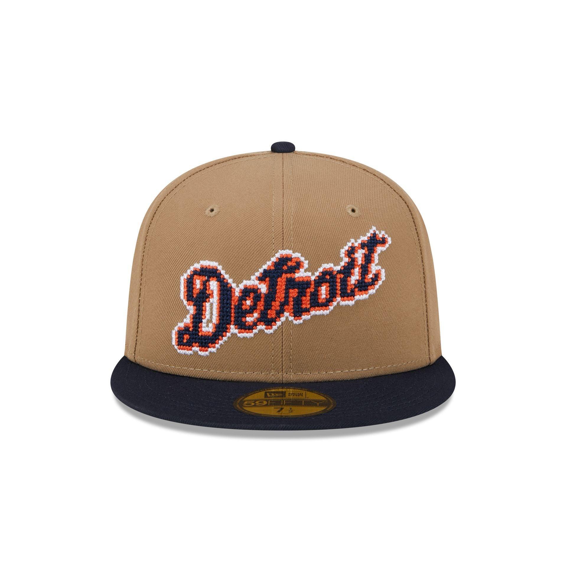 Detroit Tigers Classic 8-Bit Wordmark 59FIFTY Fitted Hat Male Product Image