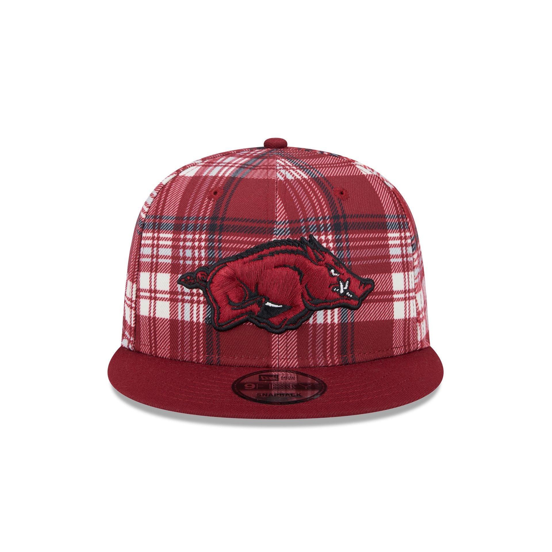 Arkansas Razorbacks Plaid 9FIFTY Snapback Hat Male Product Image