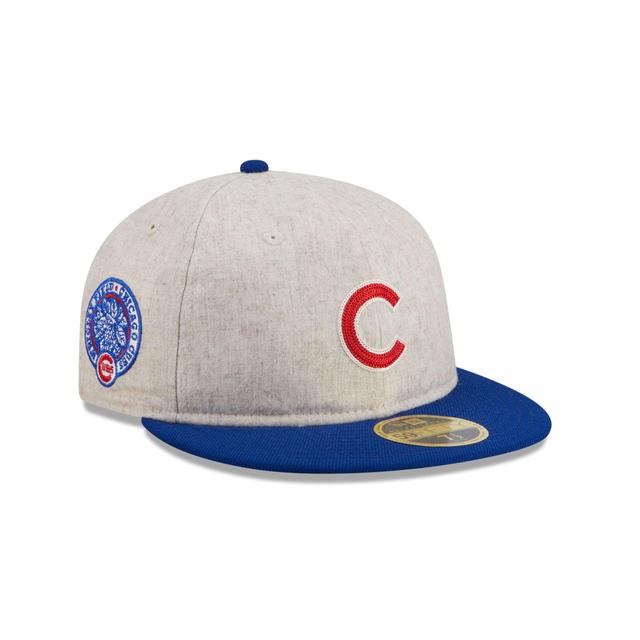 Chicago Cubs Melton Wool Retro Crown 59FIFTY Fitted Hat Male Product Image